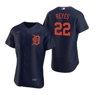 Men's Victor Reyes Detroit Tigers Flex Base Jersey Navy Orange