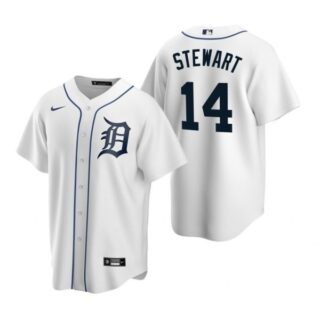 Men's Christin Stewart Detroit Tigers Cool Base Jersey White