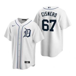 Men's Jose Cisnero Detroit Tigers Cool Base Jersey White