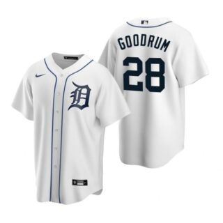 Men's Niko Goodrum Detroit Tigers Cool Base Jersey White