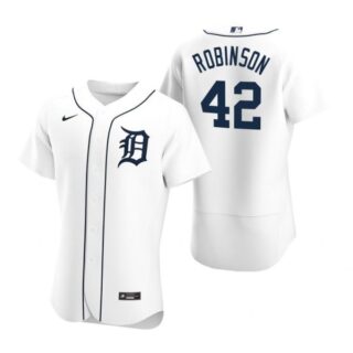 Men's Jackie Robinson Detroit Tigers Flex Base Jersey White