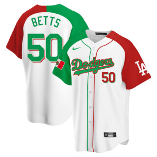 Men's Mookie Betts Los Angeles Dodgers Cool Base Jersey Mexico Black Mexican Heritage Night