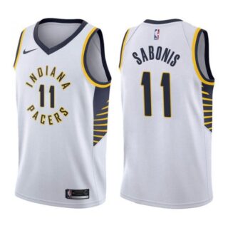 Men's Domantas Sabonis Indiana Pacers Basketball Jersey White Association