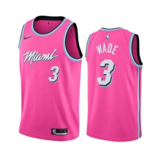 Men's Dwyane Wade Miami Heat Basketball Jersey Pink Blue