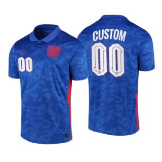 Men's Custom England National Royal Blue Away Jersey