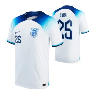 Men's Bukayo Saka England National Team White Home Soccer Jersey 2022-23