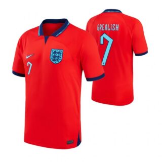 Men's Jack Grealish England National Team Red Away Soccer Jersey 2022-23