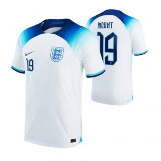 Men's Mason Mount England National Team White Home Soccer Jersey 2022-23