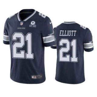 Men's #21 Ezekiel Elliott Dallas Cowboys Vapor Limited Jersey Stitched Navy