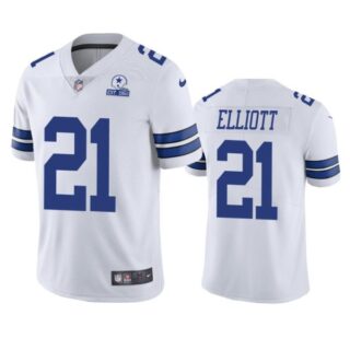 Men's #21 Ezekiel Elliott Dallas Cowboys Vapor Limited Jersey Stitched White