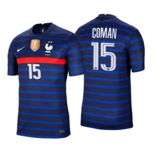 Men's Kingsley Coman France National Blue Home Jersey