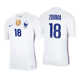 Men's Kurt Zouma France National White Away Jersey