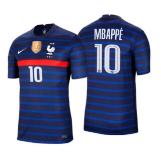 Men's Kylian Mbappe France National Blue Home Jersey