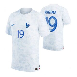 Youth Karim Benzema France National Team White Away 2022-23 Jersey