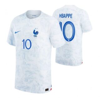Youth Kylian Mbappe France National Team White Away 2022-23 Jersey