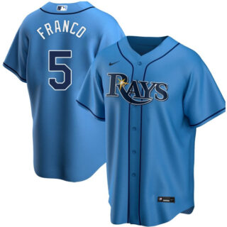 Youth Tampa Bay Rays #5 Wander Franco Jersey Light Blue