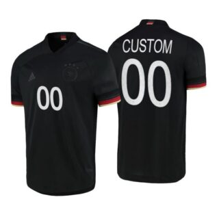 Men's Custom Germany National Soccer Team Black Away Jersey
