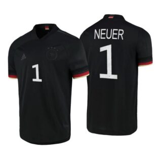 Men's Manuel Neuer Germany National Soccer Team Black Away Jersey