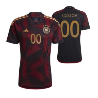 Youth Custom Germany National Team Black Away Soccer Jersey 2022-23