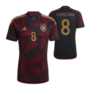 Men's Leon Goretzka Germany National Team Black Away Soccer Jersey 2022-23