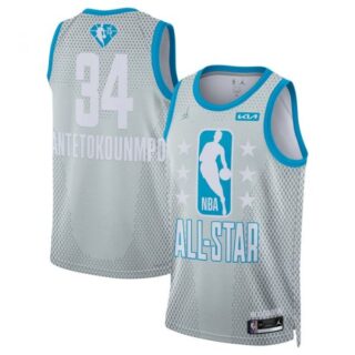 Men's Giannis Antetokounmpo 2022 All-Star Game Swingman Stitched Jersey - Gray