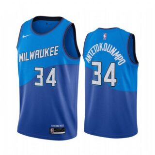 Men's Giannis Antetokounmpo Milwaukee Bucks Basketball Jersey Blue