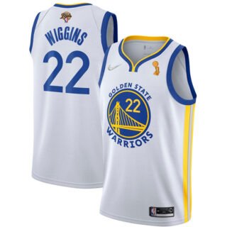 Men's Golden State Warriors Andrew Wiggins 2022 NBA Champions Stitched Jersey White