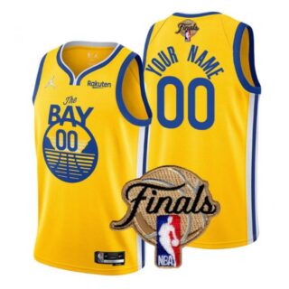 Men's Golden State Warriors Custom 2022 NBA Finals Stitched Jersey -