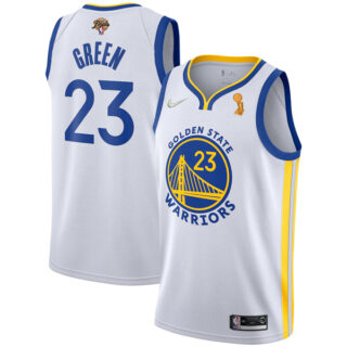 Men's Golden State Warriors Draymond Green 2022 NBA Champions Stitched Jersey White