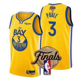 Men's Golden State Warriors Jordan Poole 2022 NBA Finals Stitched Jersey -