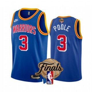Men's Golden State Warriors Jordan Poole 2022 NBA Finals Stitched Jersey -