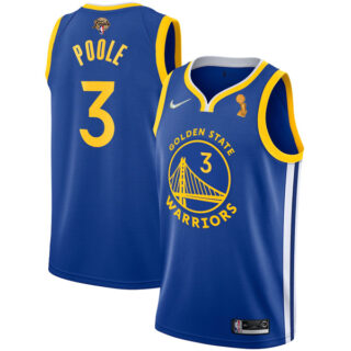 Men's Golden State Warriors Jordan Poole 2022 NBA Champions Stitched Jersey Royal