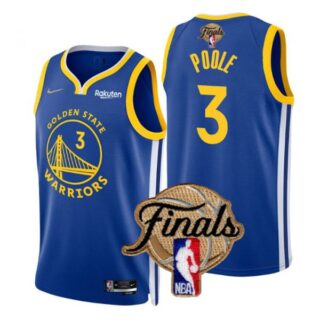Men's Golden State Warriors Jordan Poole 2022 NBA Finals Stitched Jersey -