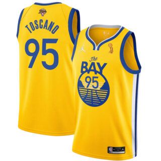 Men's Golden State Warriors Juan Toscano-Anderson 2022 NBA Champions Stitched Jersey Statement Gold
