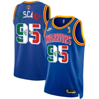 Men's Golden State Warriors Juan Toscano-Anderson 2022 NBA Champions Mexico Edition Stitched Jersey Royal