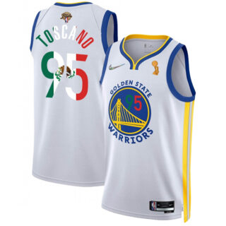 Men's Golden State Warriors Juan Toscano-Anderson 2022 NBA Champions Mexico Edition Stitched Jersey White