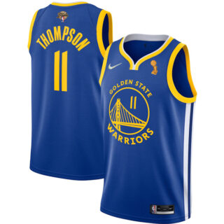 Men's Golden State Warriors Klay Thompson 2022 NBA Champions Stitched Jersey Royal