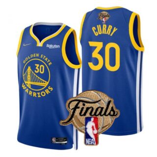 Men's Golden State Warriors Stephen Curry 2022 NBA Finals Stitched Jersey -