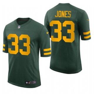 Men's Aaron Jones Green Bay Packers 50s Classic Throwback Vapor Limited Jersey Green Stitched