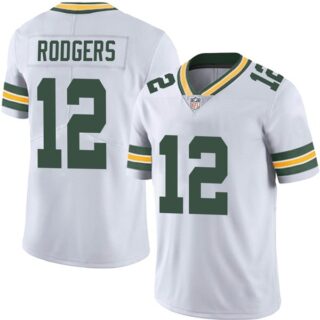 Men's #12 Aaron Rodgers Green Bay Packers Limited Jersey Stitched White