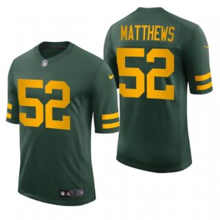 Men's Clay Matthews Green Bay Packers 50s Classic Throwback Vapor Limited Jersey Green Stitched