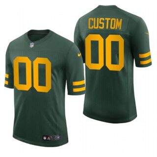 Men's Custom Green Bay Packers 50s Classic Throwback Vapor Limited Jersey Green Stitched