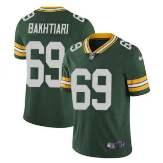 Men's #69 David Bakhtiari Green Bay Packers Limited Jersey Stitched Green