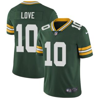 Men's #10 Jordan Love Green Bay Packers Limited Jersey Stitched Green