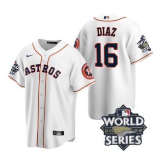 Youth Houston Astros Aledmys Diaz 2022 World Series White Home Stitched Jersey