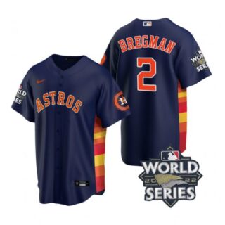 Youth Houston Astros Alex Bregman 2022 World Series Navy Alternate Stitched Jersey