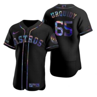 Men's Jose Urquidy Houston Astros Flex Base Jersey Black Holographic