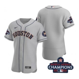Men's Houston Astros 2022 World Series Champions Stitched Gray Jersey