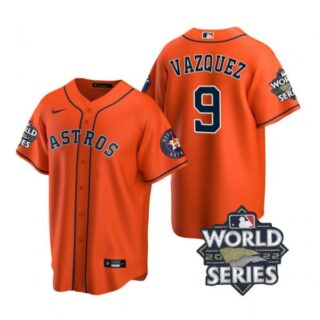 Youth Houston Astros Christian Vazquez 2022 World Series Orange Alternate Stitched Jersey