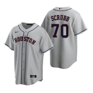 Men's Andre Scrubb Houston Astros Cool Base Jersey Gray